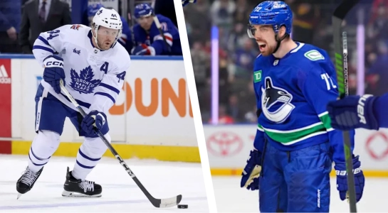 Toronto Maple Leafs defenseman Morgan Reilly. Toronto Maple Leafs defenseman Morgan Reilly.