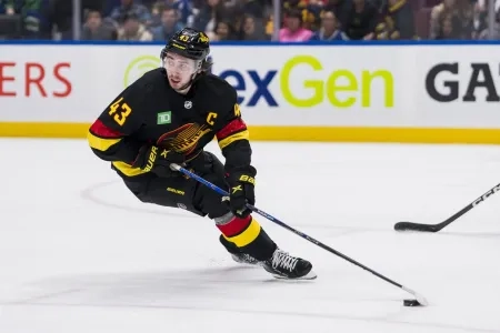 Vancouver Canucks captain Quinn Hughes.