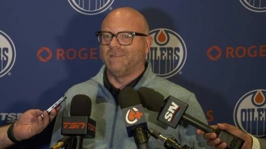 Edmonton Oilers' GM Stan Bowman speak to the media Edmonton Oilers' GM Stan Bowman speak to the media