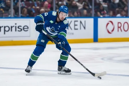 Vancouver Canucks captain Quinn Hughes. Vancouver Canucks captain Quinn Hughes.