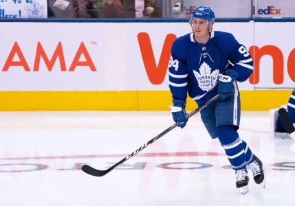 Feb 1, 2020; Toronto, Ontario, CAN; Toronto Maple Leafs defenseman Tyson Barrie (94) skates during the warmup against the Ottawa Senators at the Scotiabank Arena.