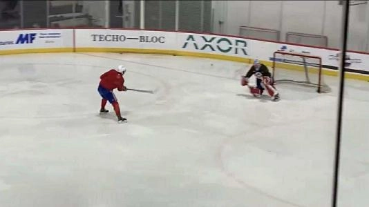 Photo of Kirby Dach training in Brossard Photo of Kirby Dach training in Brossard