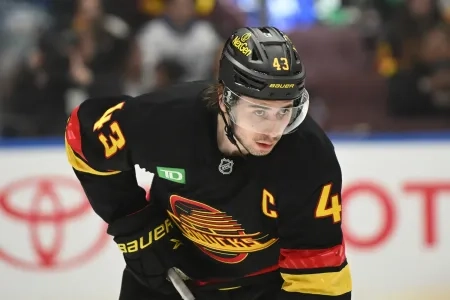 Vancouver Canucks captain Quinn Hughes.