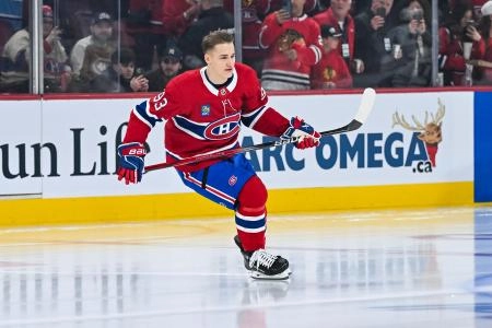 Apr 14, 2025; Montreal, Quebec, CAN; Montreal Canadiens right wing Ivan Demidov (93) skates on the ice during warm-up before his first career NHL game against the Chicago Blackhawks at Bell Centre. Mandatory Credit: David Kirouac-Imagn Images Apr 14, 2025; Montreal, Quebec, CAN; Montreal Canadiens right wing Ivan Demidov (93) skates on the ice during warm-up before his first career NHL game against the Chicago Blackhawks at Bell Centre. Mandatory Credit: David Kirouac-Imagn Images