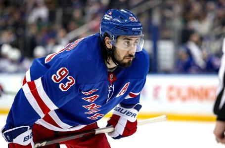 Mar 16, 2025; New York, New York, USA; New York Rangers center Mika Zibanejad (93) prepares for a face-off against the Edmonton Oilers during the second period at Madison Square Garden. Mandatory Credit: Danny Wild-Imagn Images Mar 16, 2025; New York, New York, USA; New York Rangers center Mika Zibanejad (93) prepares for a face-off against the Edmonton Oilers during the second period at Madison Square Garden. Mandatory Credit: Danny Wild-Imagn Images