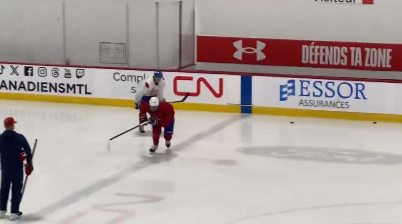 Important Scene Live from Brossard Involving Kirby Dach and His Knee