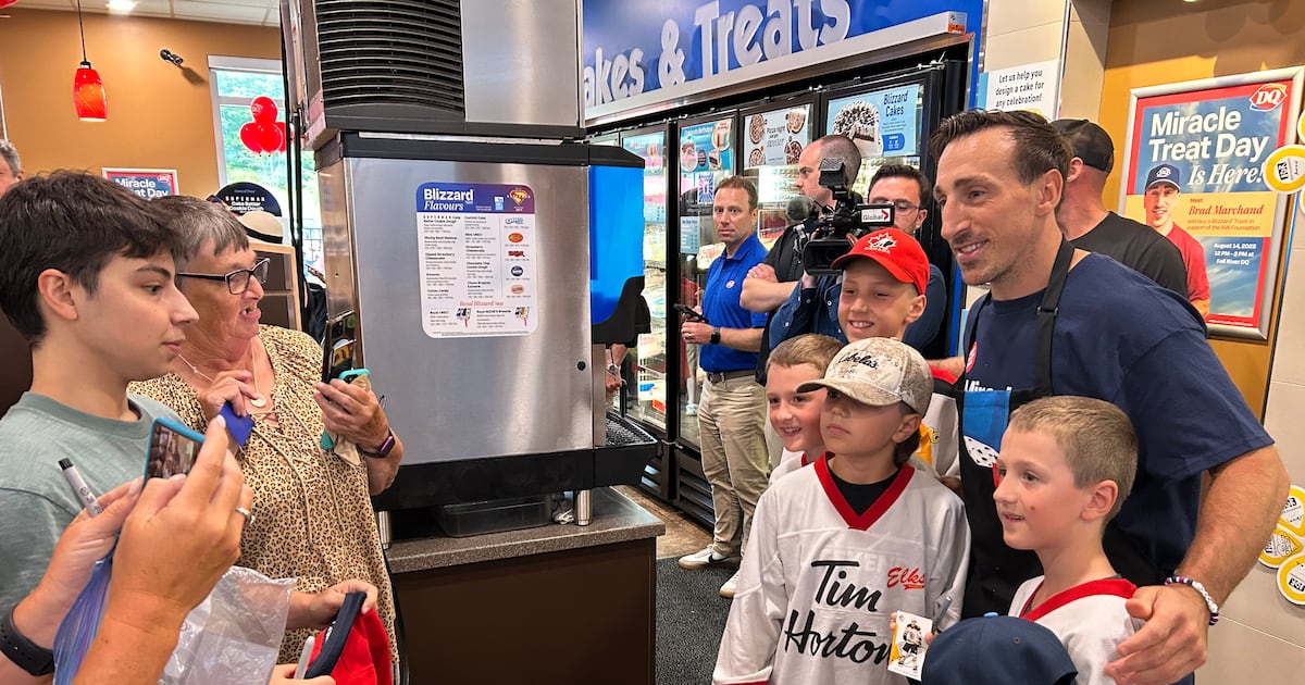 Hockey superstar Brad Marchand takes part in Miracle Treat Day at an N.S. Dairy Queen - CTV News