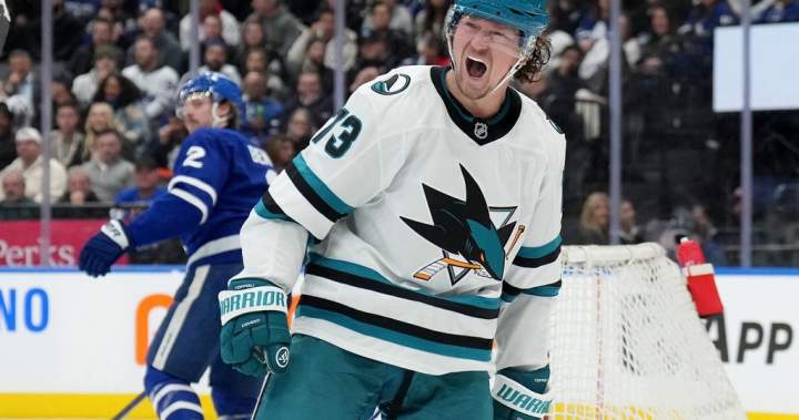 Rebuilding Sharks rally past Leafs to end slide