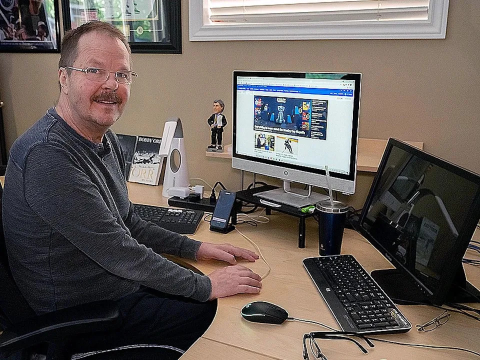  Photo of former Vancouver Canuck Mark Kirton at his home in Oakville, Ontario.