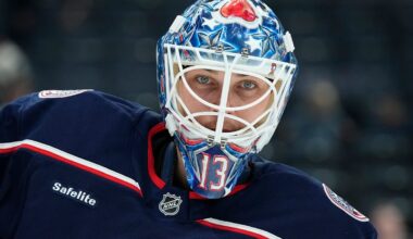 Elvis Merzlikins pays tribute to Johnny Gaudreau with new tattoos