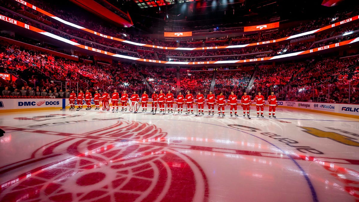 Detroit Red Wings unveil Hockeytown logo at Little Caesars Arena