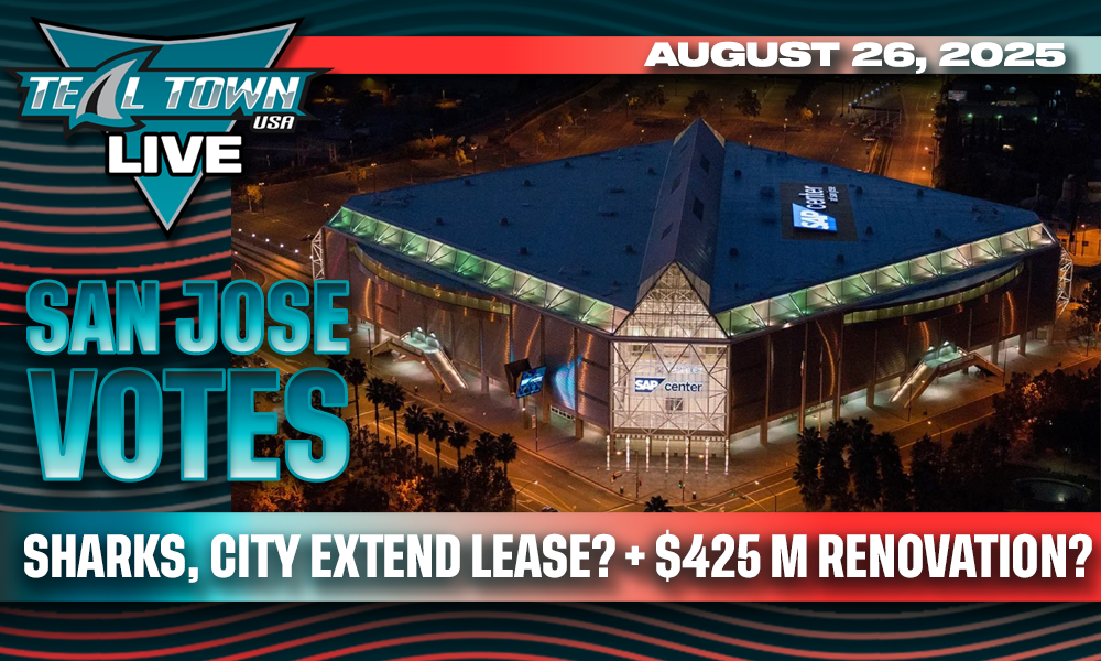 Sharks, San Jose Extend Lease to 2051, Major Renovation to SAP Center - 8/26/2025 - Teal Town Live