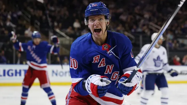 NY Rangers forward Artemi Panarin expected to play a central role in the team’s upcoming playoff run. (Photo by Sarah Stier/Getty Images)