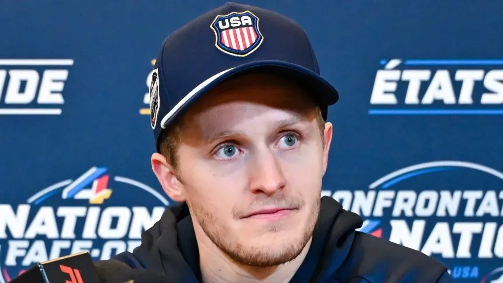 Jake Guentzel #59 of the United States