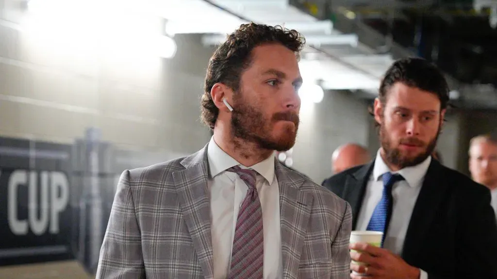 Matthew Tkachuk walks into Rogers Place