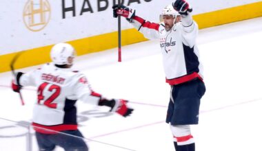 ALex Ovechkin scores his 887th goal to move within 8 of breaking Wayne Gretzky's record