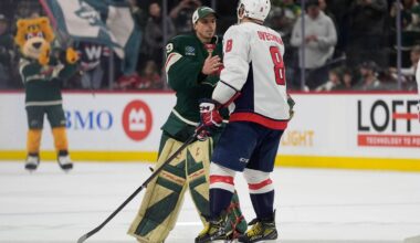 Ovechkin leads entire Capitals team in tribute to Wild's Fleury with special postgame handshake line