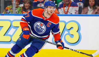 Connor McDavid skating for the Edmonton Oilers