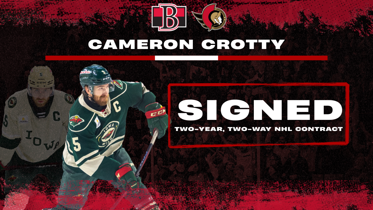 Senators sign former Iowa captain Cam Crotty to two-year, two-way NHL contract – Belleville Sens