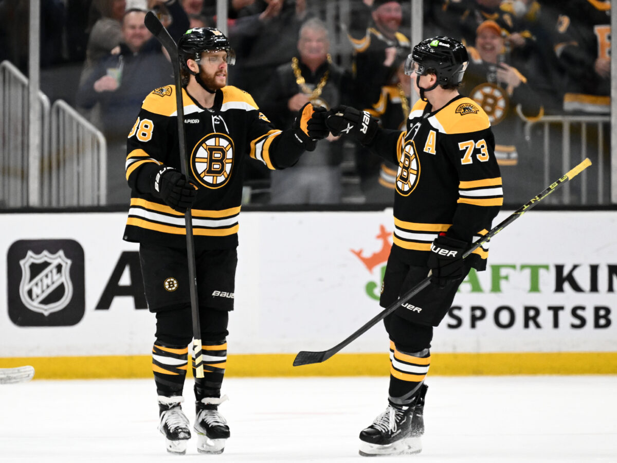 David Pastrnak Charlie McAvoy Boston Bruins
