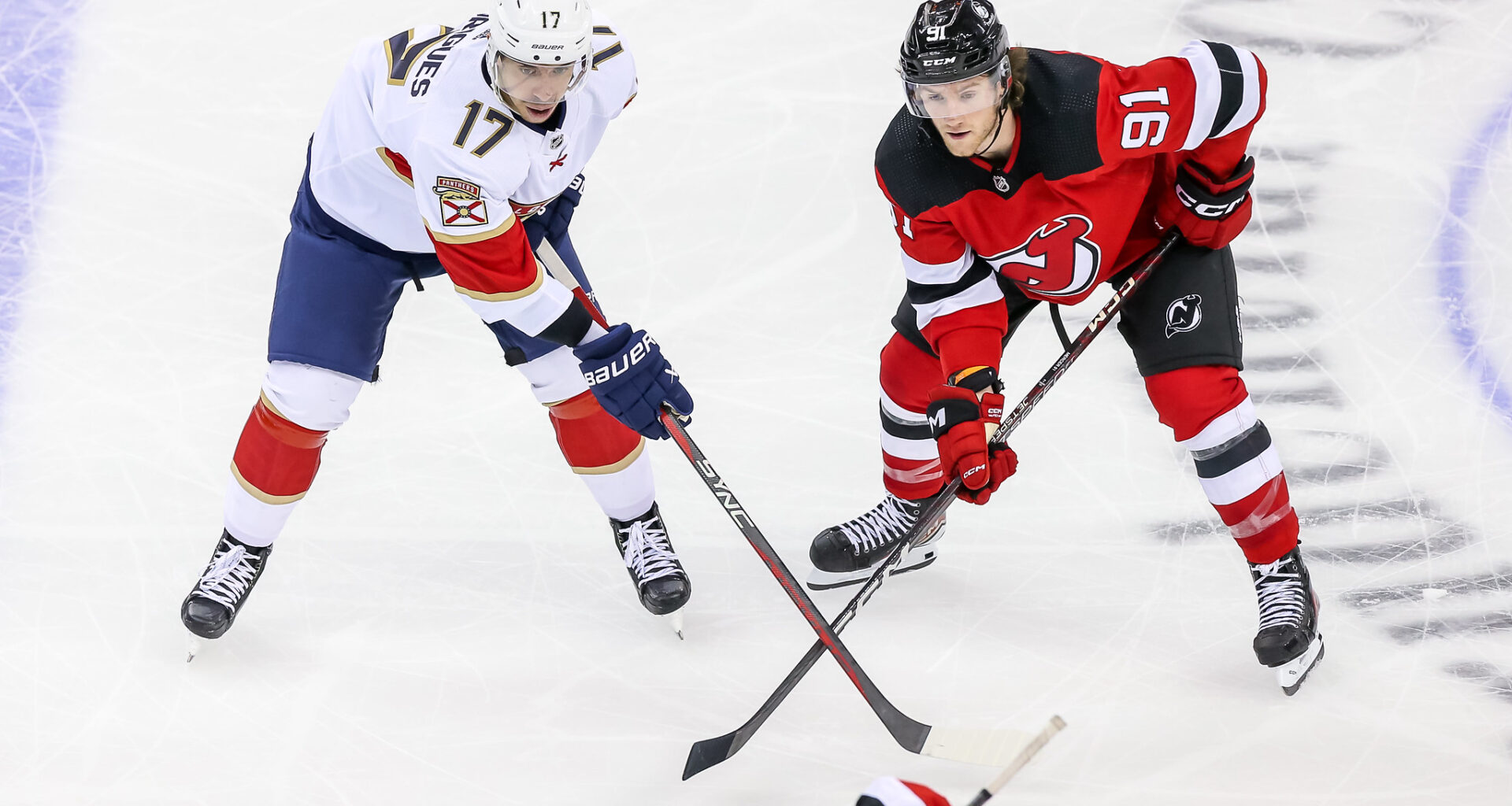 Dawson Mercer New Jersey Devils Evan Rodrigues Florida Panthers