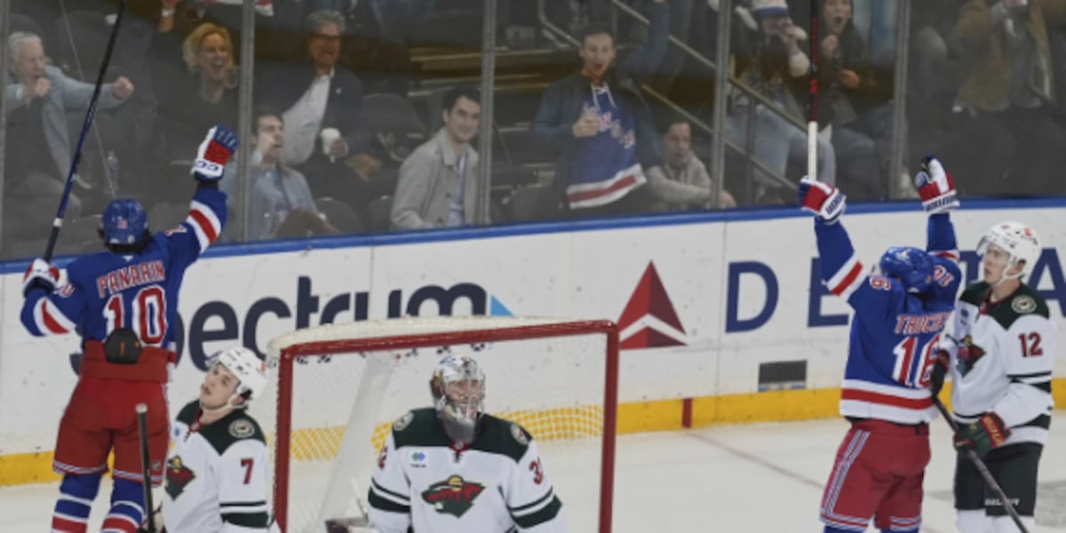 Vincent Trocheck scores in OT to lift the Rangers past the Wild, 5-4