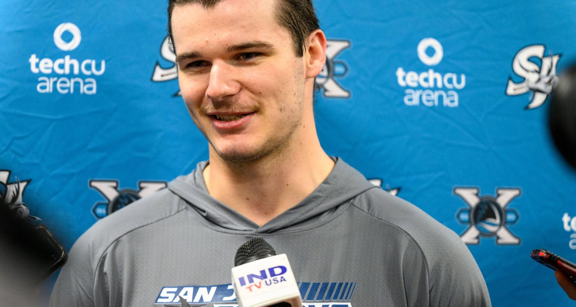 San Jose Sharks defenseman Sam Dickinson.