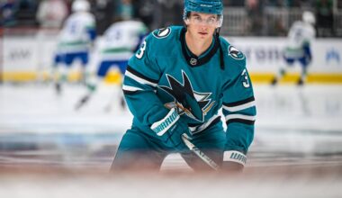 San Jose Sharks defenseman Henry Thrun