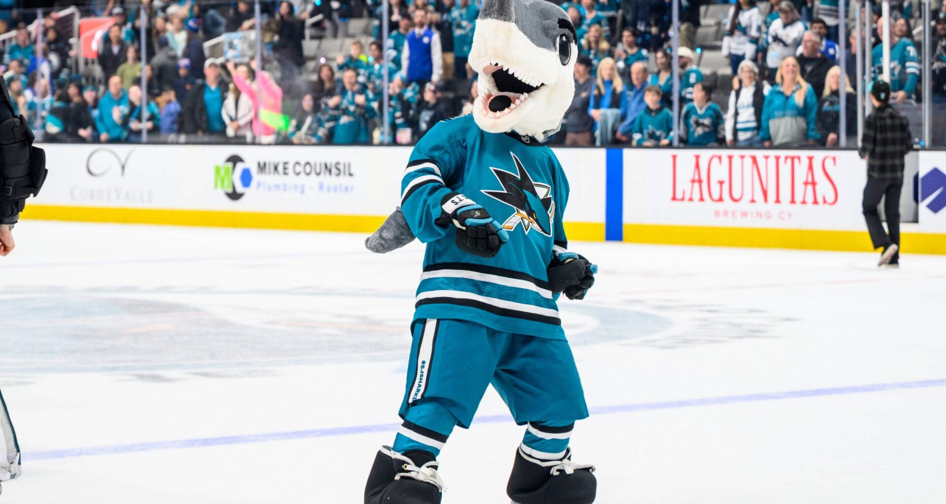 San Jose Sharks mascot S.J. Sharkie