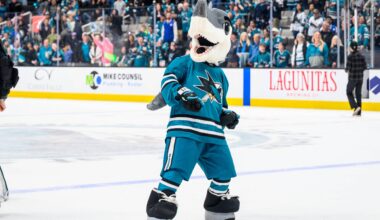 San Jose Sharks mascot S.J. Sharkie
