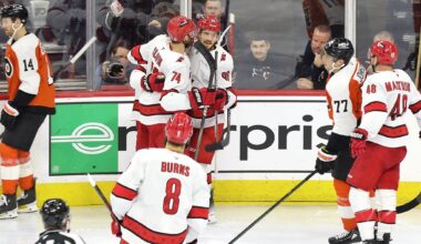 Jack Roslovic Carolina Hurricanes Celebration