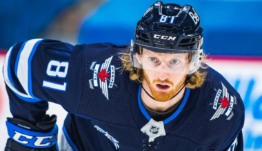 Kyle Connor skating for the Winnipeg Jets