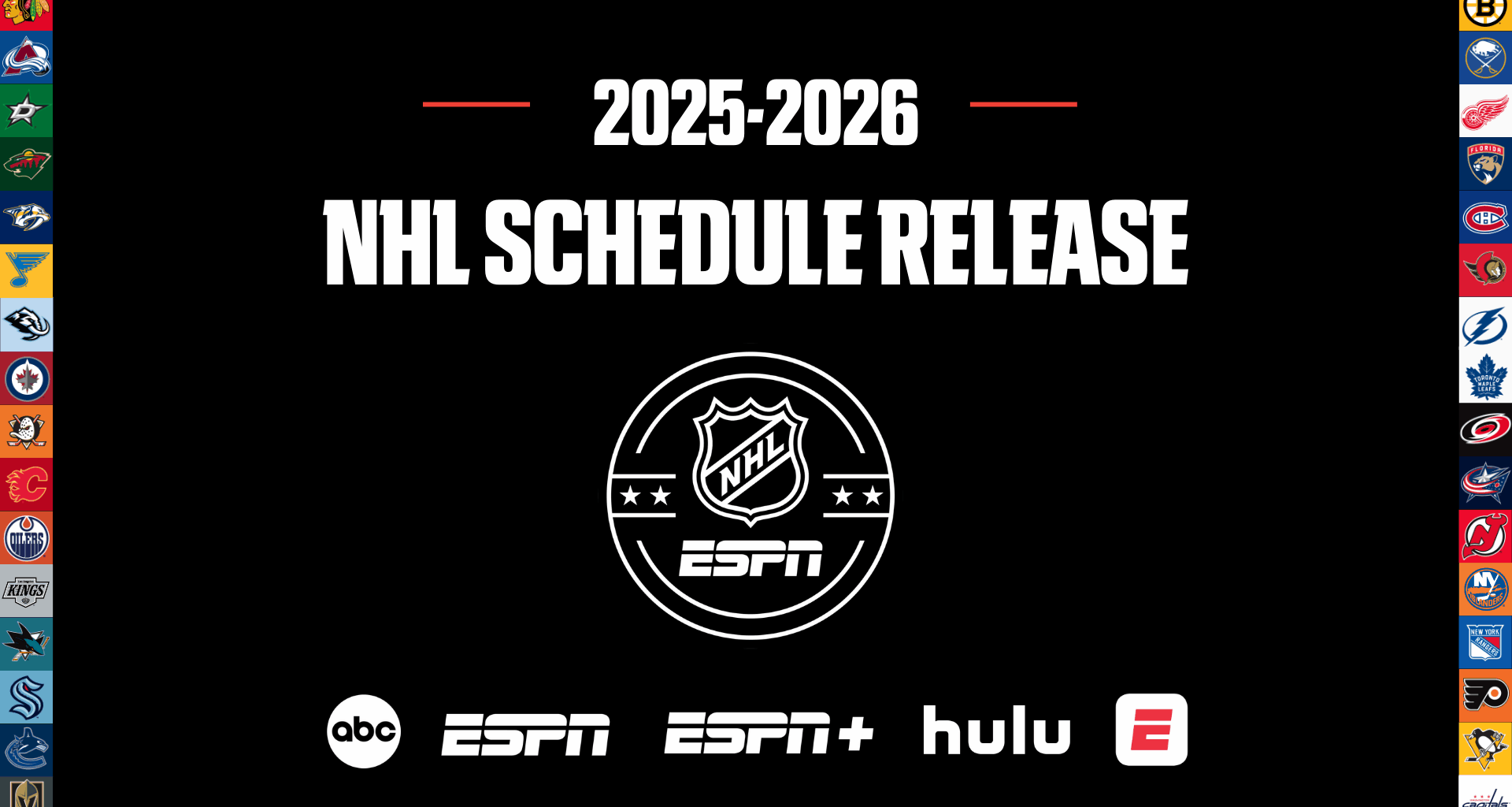 The Walt Disney Company Announces 100 Exclusive National Hockey League Games Across ABC, ESPN, ESPN+, and Hulu Beginning October 7
