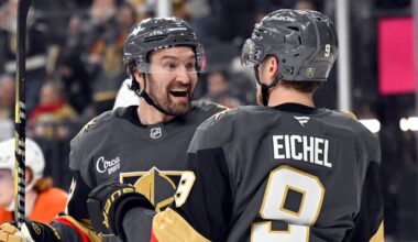 Vegas Golden Knights score 3 in 2nd period and beat Flyers 5-2