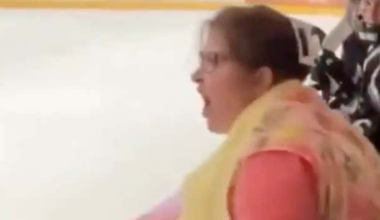 Nobody Plays The Game With More Jam Than This Hockey Mom Storming Out Onto The Ice To Berate The Refs