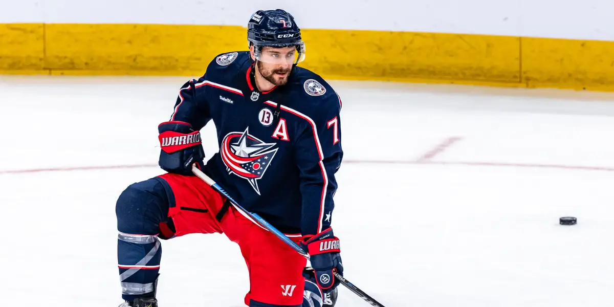 Sean Kuraly 'A' of the Columbus Blue Jackets