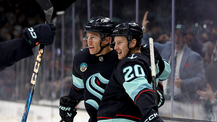 Seattle Kraken Eeli Tolvanen Ryker Evans St. Louis Blues 2024...