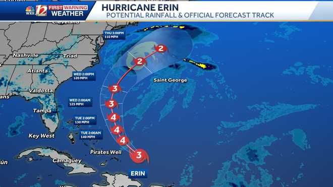 Latest tropical track