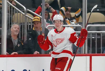 Nate Danielson is one of the Red Wings prospects who should graduate to the NHL club this year