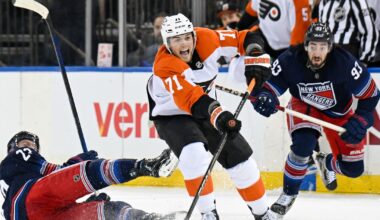 Tyson Foerster scores hat trick, reaches 20-goal mark again, and cements his place in Flyers' rebuild