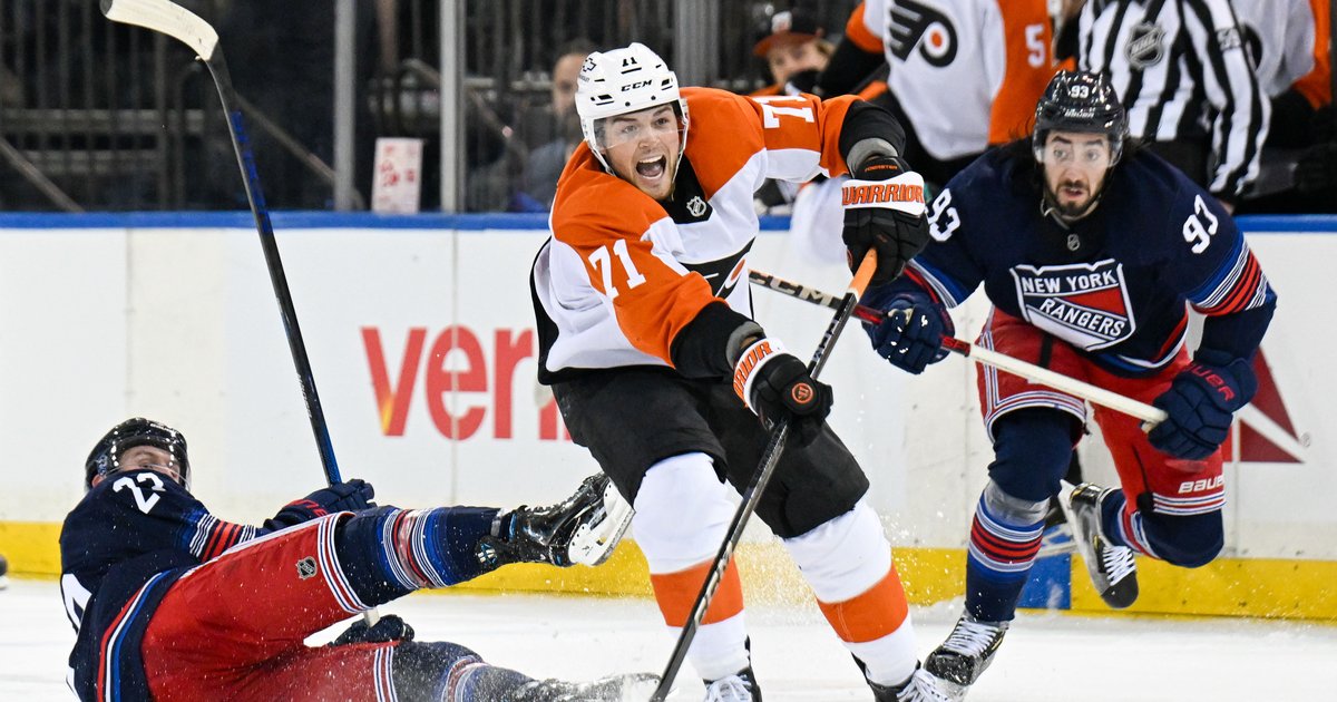 Tyson Foerster scores hat trick, reaches 20-goal mark again, and cements his place in Flyers' rebuild