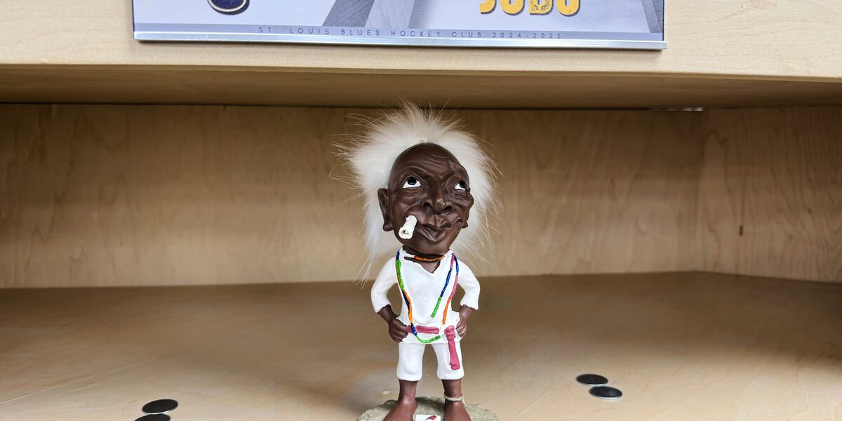 Meet Jobu, the good luck charm behind the St. Louis Blues’ late-season run to the playoffs