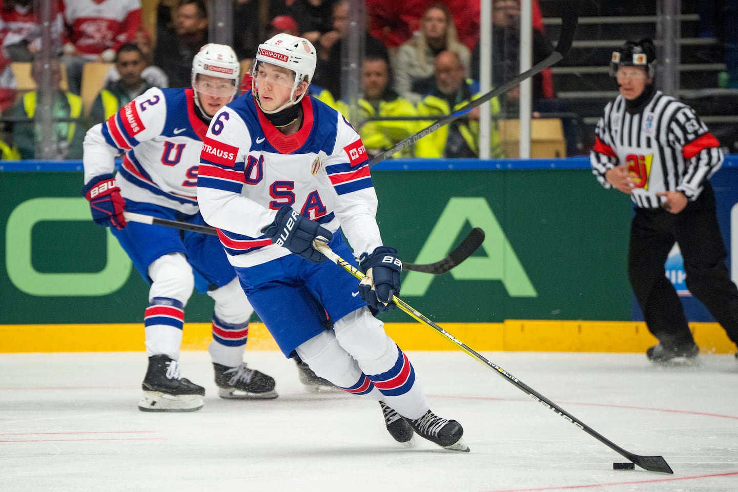 Following a disappointing season for the Bruins, Mason Lohrei won gold with the United States at the world championships in May.