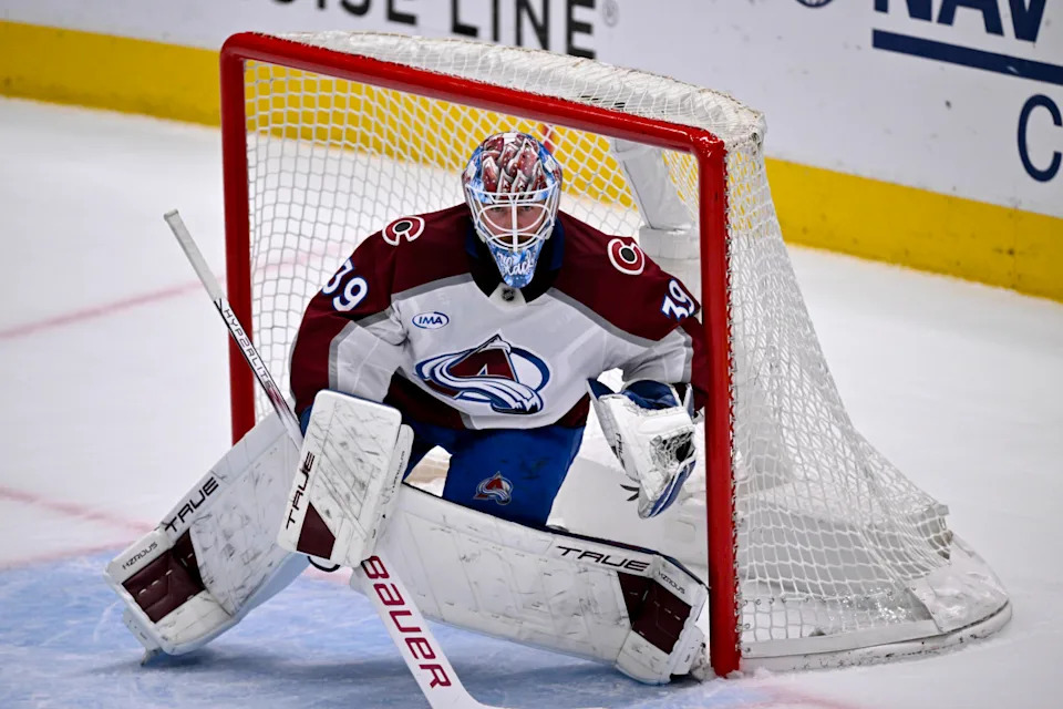 Colorado Avalanche goaltender Mackenzie Blackwood.© Jerome Miron-Imagn Images