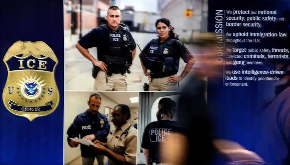 Immigration and Customs Enforcement holds a hiring event in Arlington, Texas.