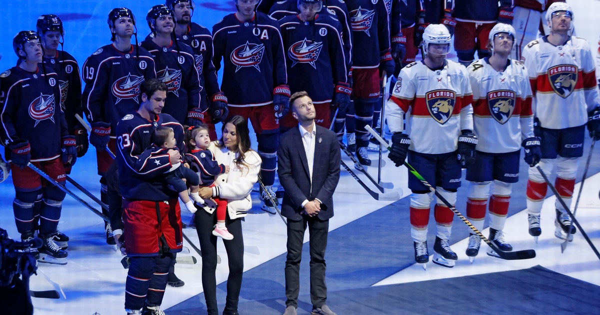 Laugh or cry, but play the Johnny Hockey way: Blue Jackets honor Johnny and Matthew Gaudreau at home opener
