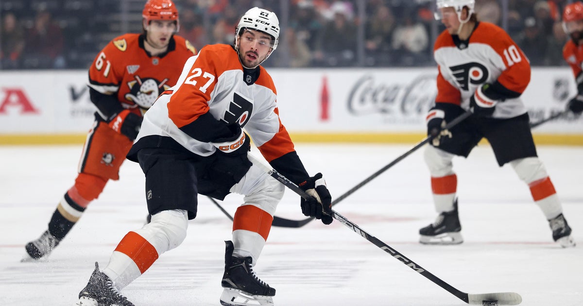 Noah Cates extends goal-scoring streak to 5 games as Flyers beat Ducks 3-1