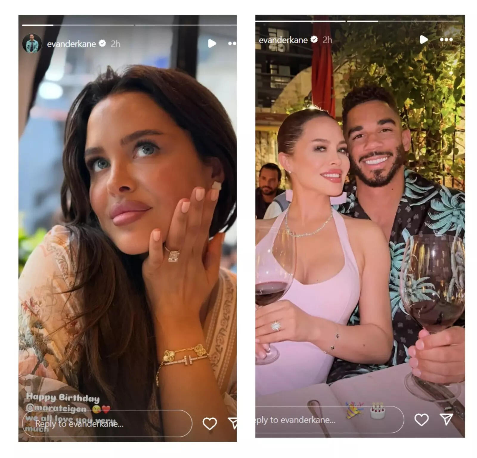 Evander Kane decorated Instagram with two story posts