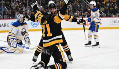 Evgeni Malkin scores 500th career goal in 6-5 overtime win over Sabres