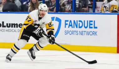 Sidney Crosby records 20th straight point-per-game season with goal against Buffalo